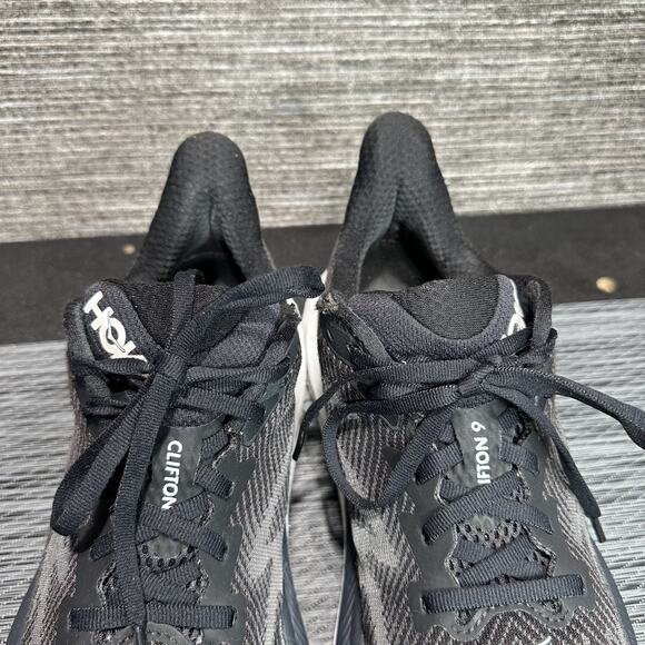 Hoka One One Clifton 9 Black White 1127896 BWHT Running Shoes - Women's 9 - Picture 6 of 16